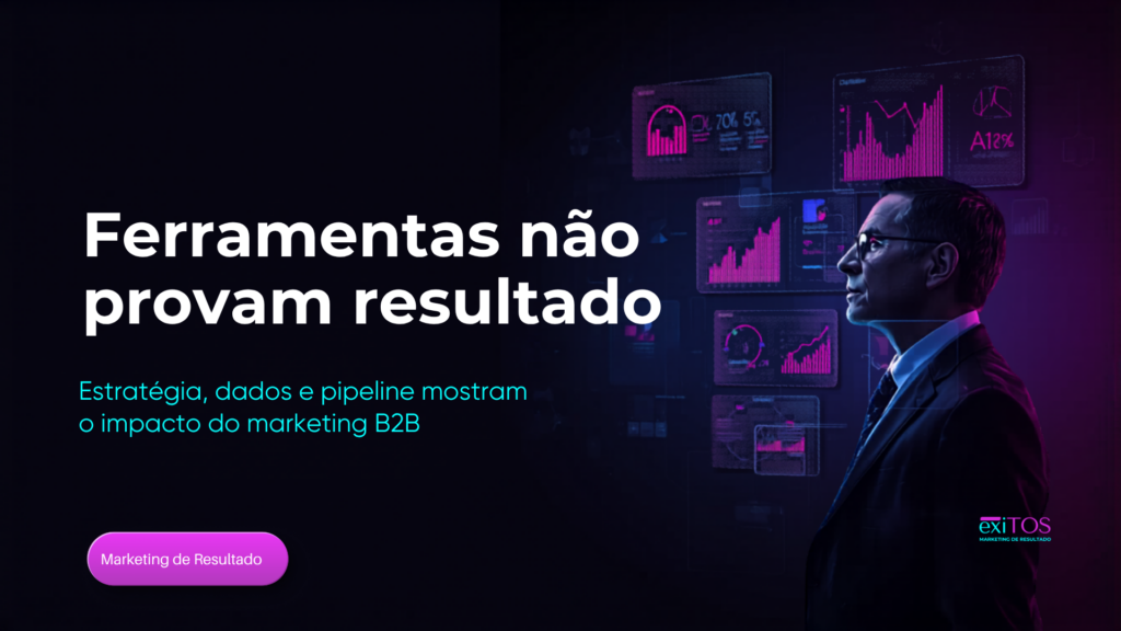 Profissional analisando busca por IA, presença digital B2B e sinais de autoridade antes do clique