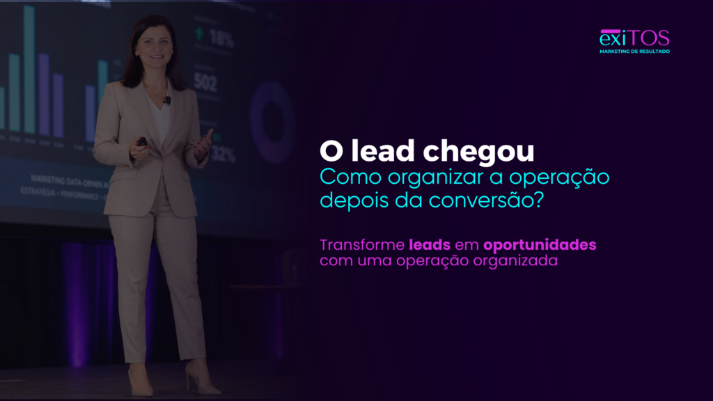 Fluxo da operação de marketing depois da conversão, conectando CRM, qualificação, conteúdo, comercial e oportunidade.